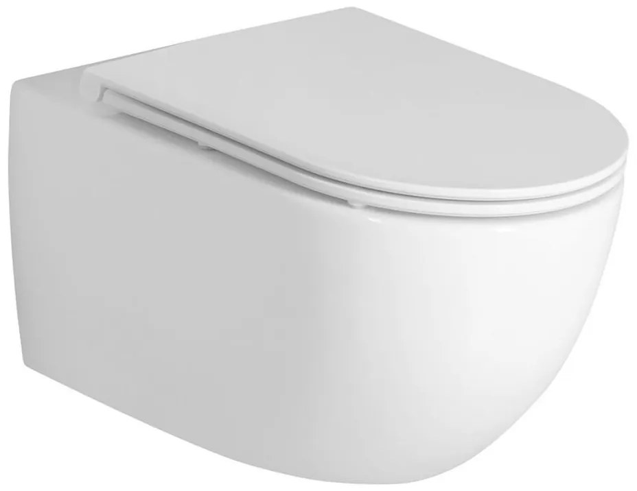 Bruckner - WC suspendat Vortex Rimless FULDA ceramică/alb