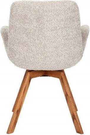 Set de 2 scaune pivotante Baltic stejar/ bej