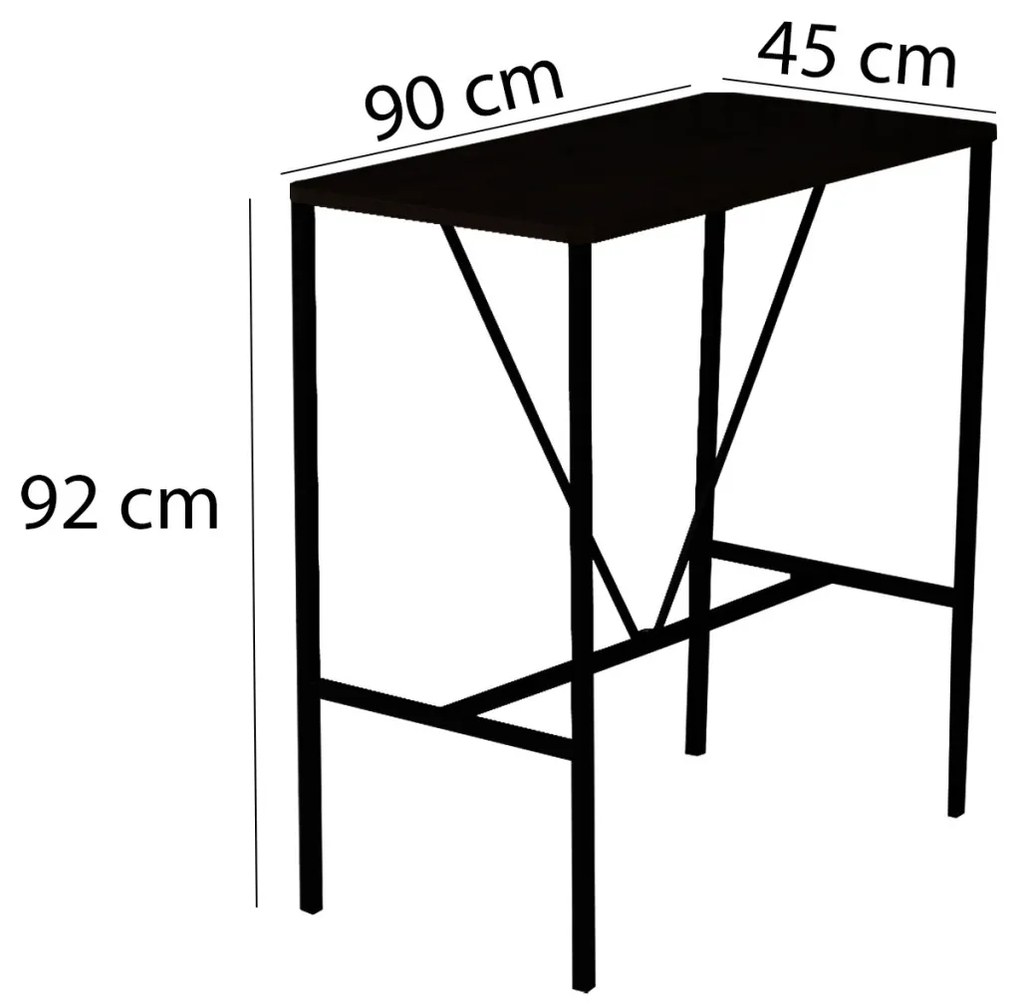 Masa de bar Nordic Nuc 90x92x45 cm