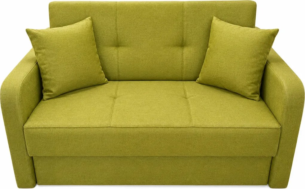 Canapea SAMY NEXT extensibila, 2 locuri, cu lada de depozitare, catifea plusata gri, cadru metalic, 152x100x92 cm Galben Mustar, stofa