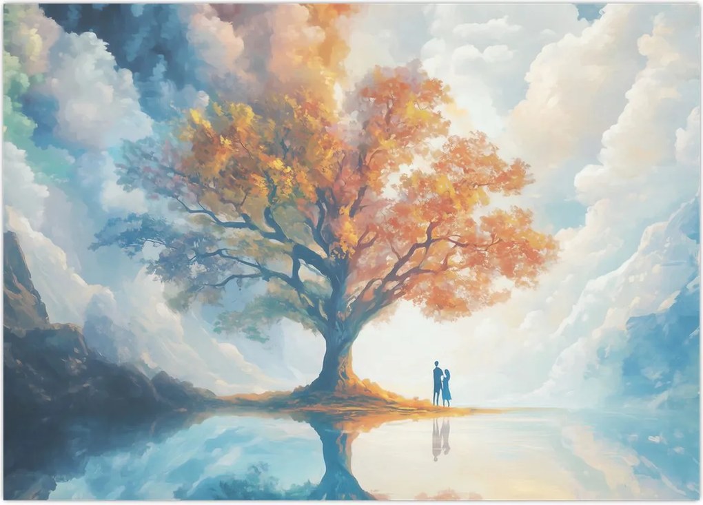 Tablou – Arborele vieții și al iubirii (70x50 cm)