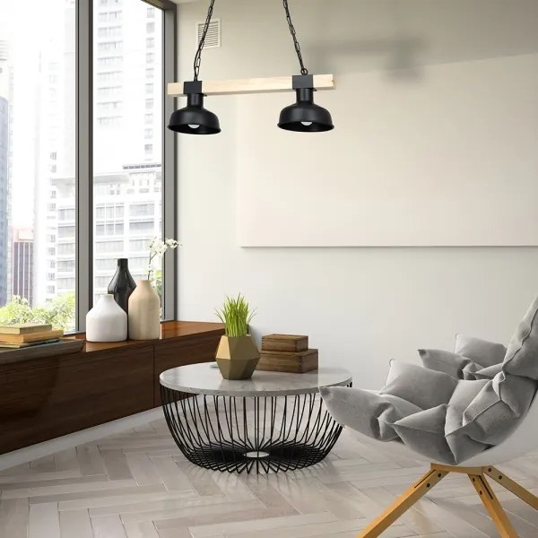 Lustră pe lanț FARO 2xE27/60W/230V