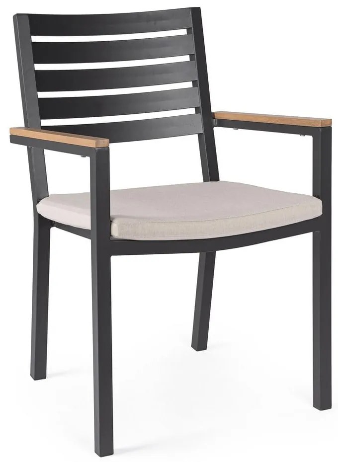 Scaune de grădină gri-antracit 4 buc. din metal Henna – Bizzotto