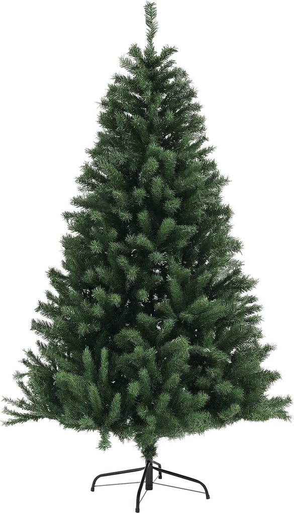 HOMCOM Brad de Crăciun, Brad de Crăciun Artificial cu 1000 Crengi din Oțel și Plastic, Ø110 x180 cm, Verde | Aosom Romania