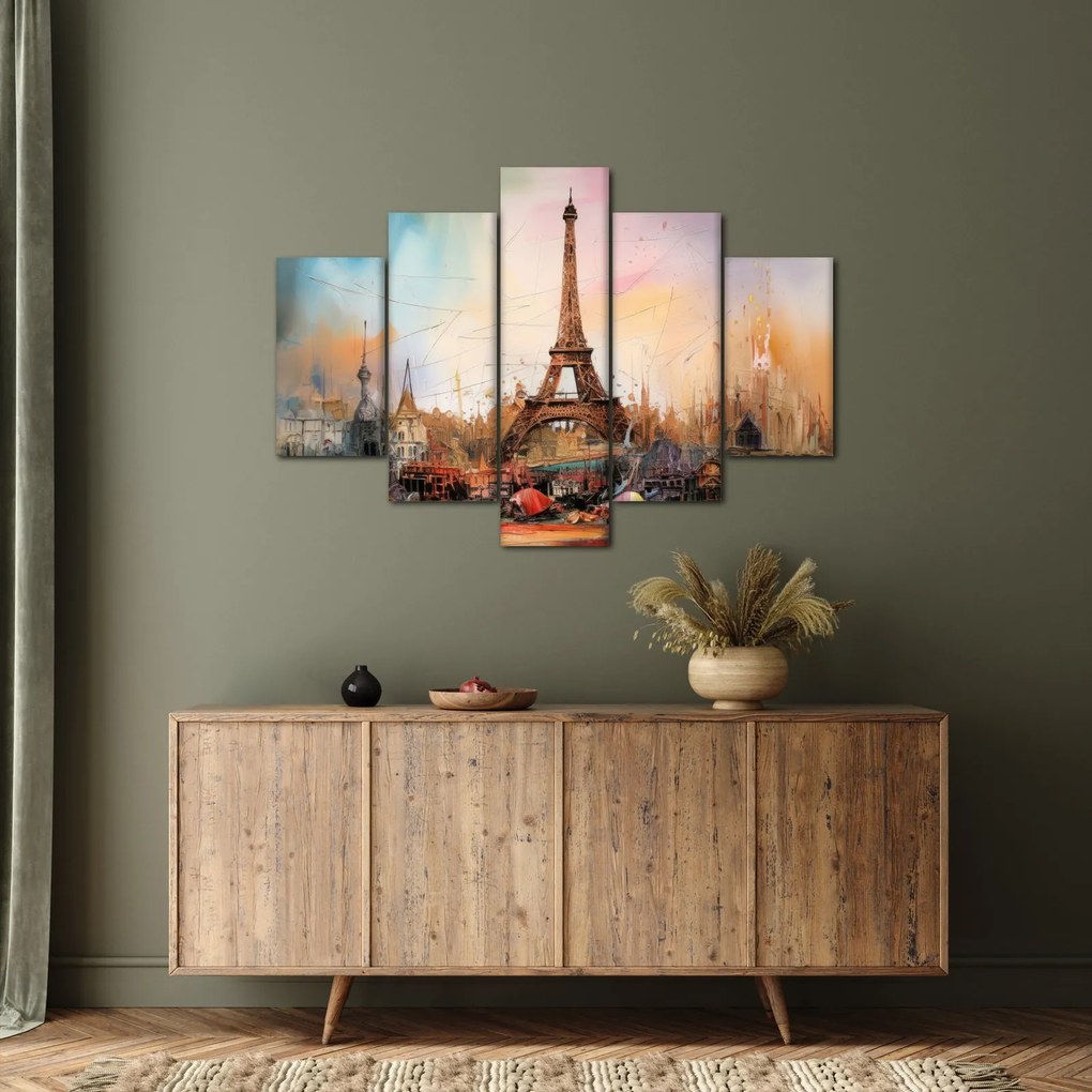 Tablou - Pictură a Turnului Eiffel (150x105 cm)