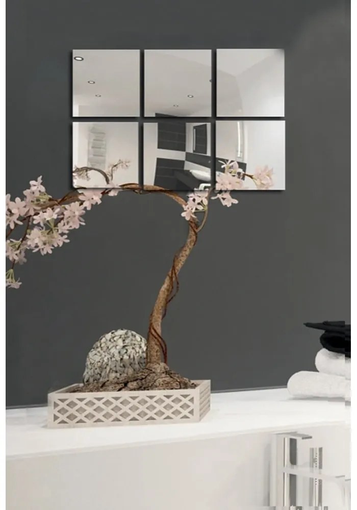 Oglinzi 6 buc. de perete 10x10 cm – MSV