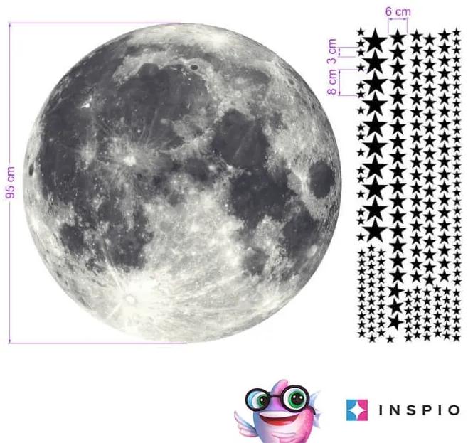 INSPIO Autocolante pentru perete - Lună și stele