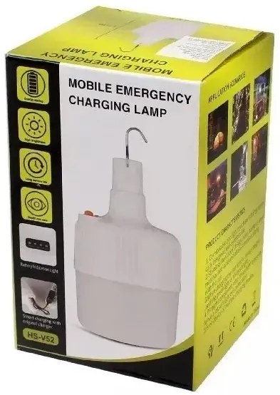 Zaparkorun Lampă solară portabilă multifuncțională de camping cu lampă fluorescentă