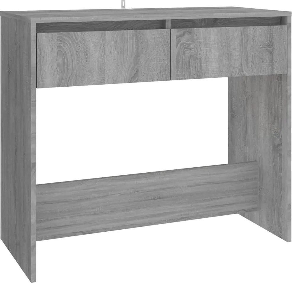 vidaXL Masă consolă, stejar sonoma gri, 89x41x76,5 cm, oțel
