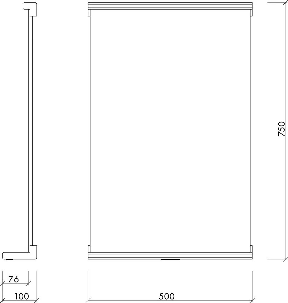 Oglindă de perete cu raft 50x75 cm Lun – noo.ma