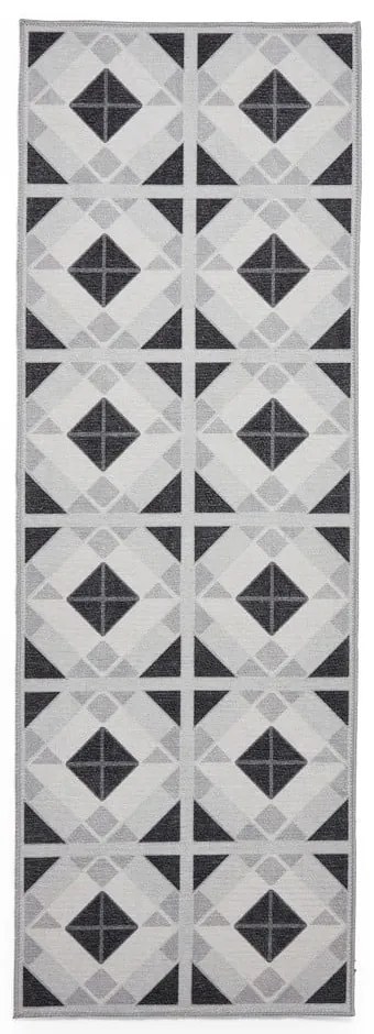 Covor tip traversă gri deschis-gri închis lavabil 61x170 cm Victoria Light – Think Rugs