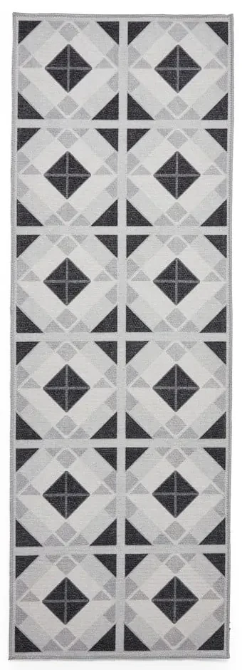 Covor tip traversă gri deschis-gri închis lavabil 61x170 cm Victoria Light – Think Rugs
