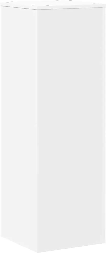 vidaXL Suport de plante, alb, 33x33x100 cm, lemn prelucrat