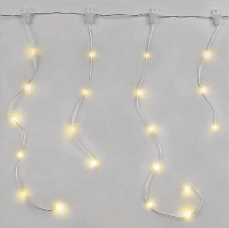 Instalație luminoasă LED de exterior pentru Crăciun 100xLED/8 funcții 7,9x0,7m IP44 alb cald