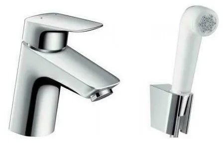 Baterie lavoar Hansgrohe Logis cu dus igienic crom