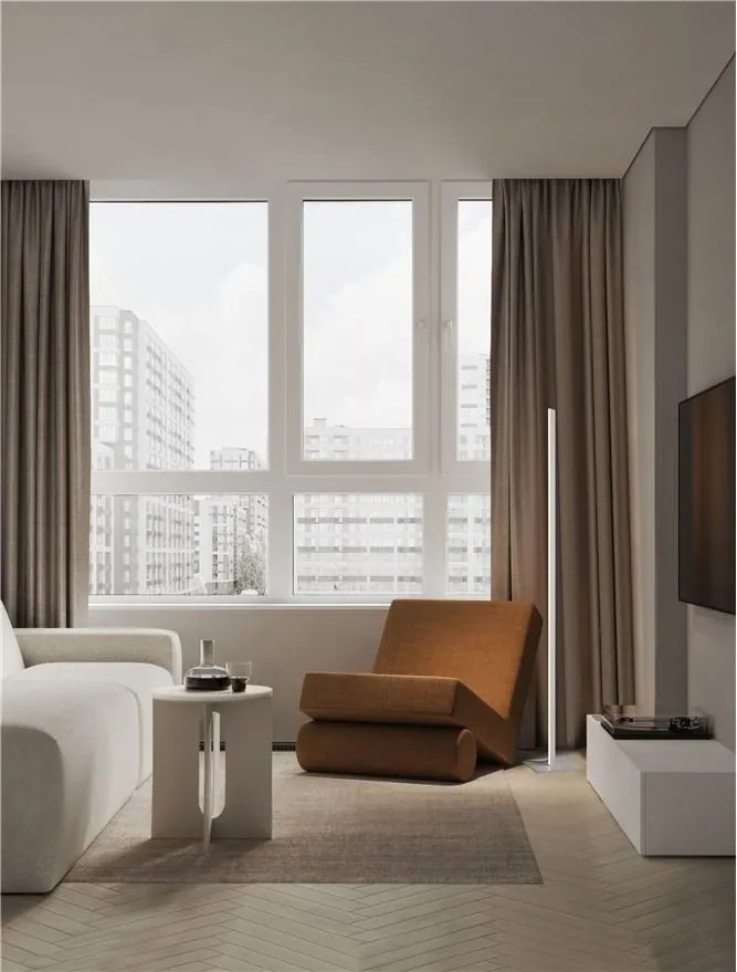 Lampadar LED de podea stil minimalist EDEL alb