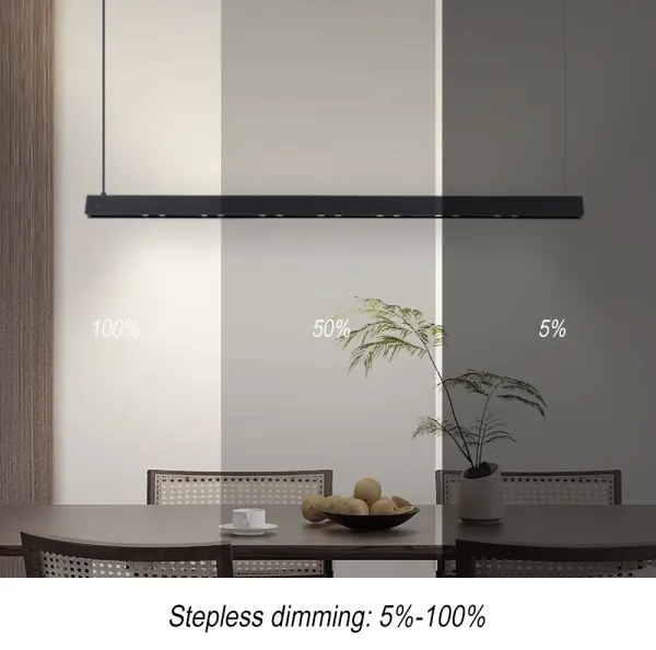 Immax NEO 07306L-LED lustru LED dimabil suspendat pe cablu MADEIRA, 26W/230V, Wi‑Fi Tuya, 122 cm, negru