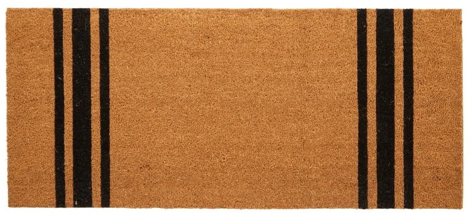 Covoraș de intrare din fibre de nucă de cocos 55x125 cm Black Stripe – Premier Housewares