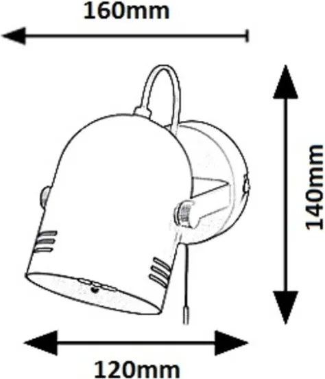 Rabalux 7012 - Lampă spot MINUET 1xE14/15W/230V