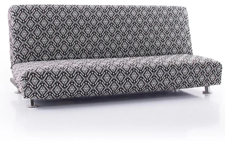 Huse monoelastice alb-negru ZUMA fotoliu (l. 70 - 110 cm)