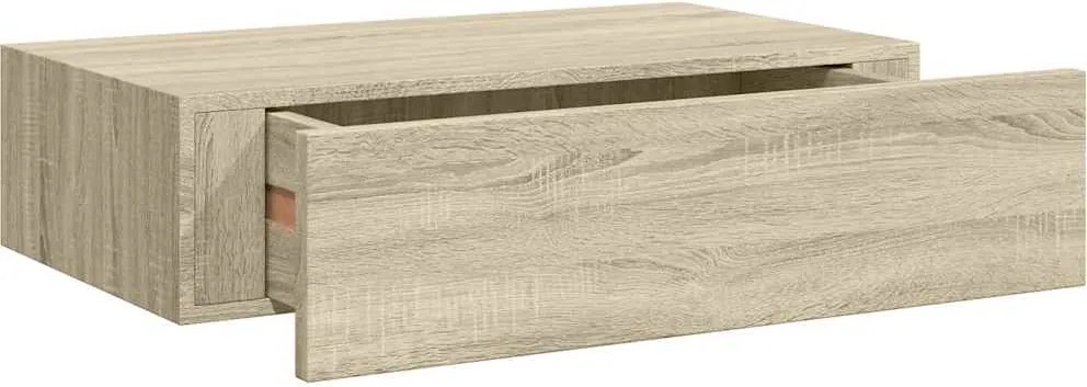 vidaXL Dulap de perete cu sertar, stejar, 40x23,5x10 cm, MDF
