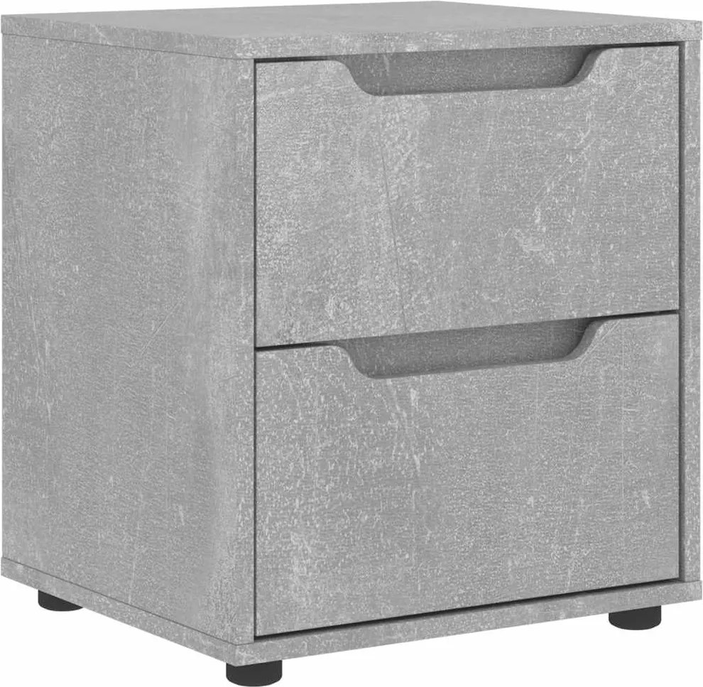vidaXL Noptiera "VISNES" Beton Gri 45x40x50 cm Lemn prelucrat