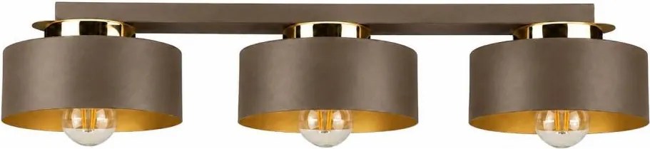 Plafonieră IGNIA 3xE27/60W/230V maro/auriu