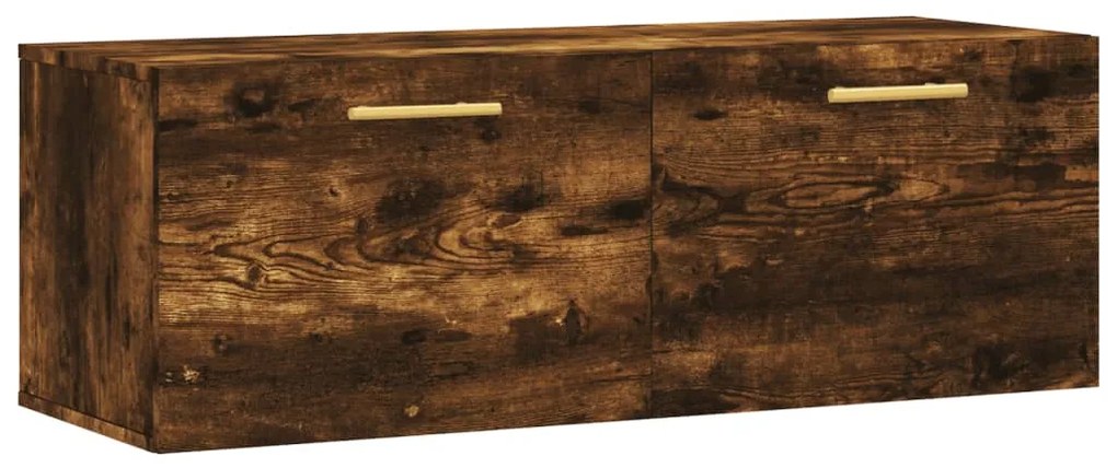 830121 vidaXL Dulap de perete, stejar fumuriu, 100x36,5x35 cm, lemn prelucrat