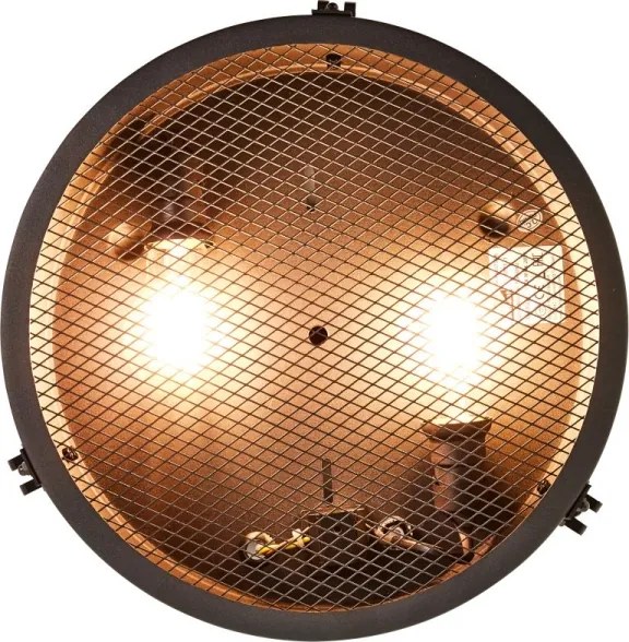 Brilliant - Plafonieră ZOIS 2xE27/28W/230V diam. 34 cm negru