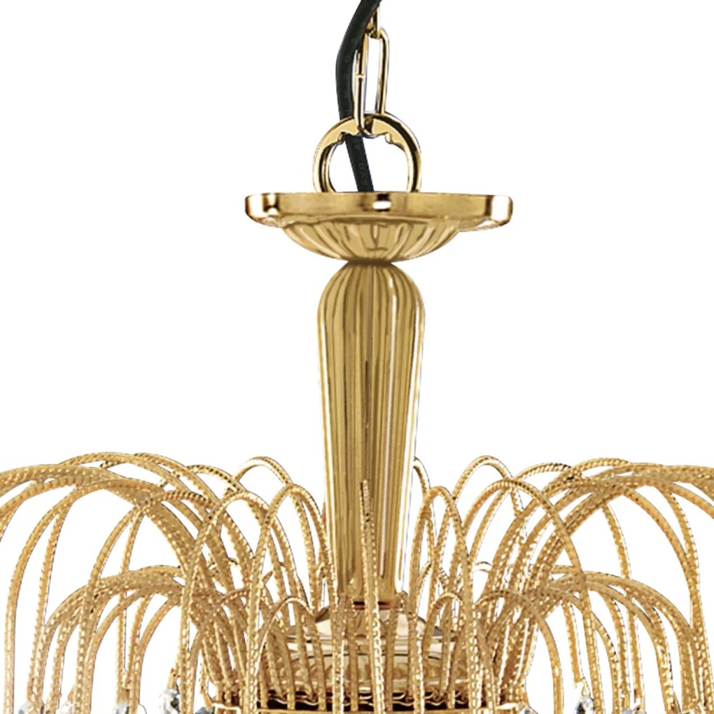 Lustra cristal suspendata design elegant Waterfall gold 3L 5173-3 SRT