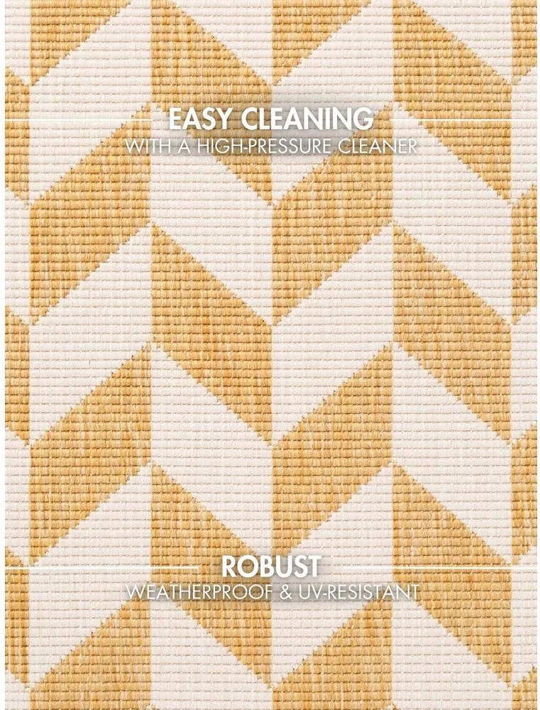 Covor tip traversă pentru interior și exterior galben ocru/crem 80x200 cm Haringey Terrick – Ted Baker