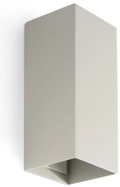 Aplica perete aluminiu gri, 2xGU10, LUNE square