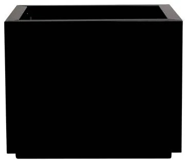 Ghiveci quadrat cu auto-irrigare STEEL PLUS, diferite variante - Hobby Flower Dimensiuni: 35 x 35 x 35, Culoare: negru