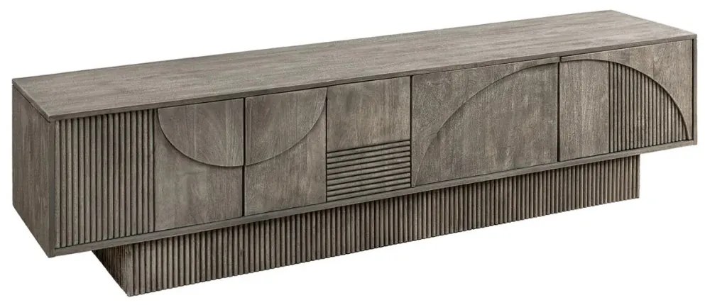 Comoda TV cu model optic 3D, Lemn, ART DECO 200cm