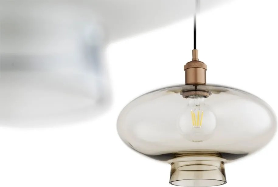 Lustra/pendul design decorativ TRESCO cupru/champagne