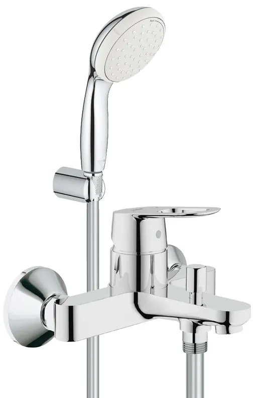 Pachet: Baterie baie cada/dus Grohe Bauloop-23341000 + Set dus Grohe New Tempesta 100-27799001,furtun 1,25m-Gro244