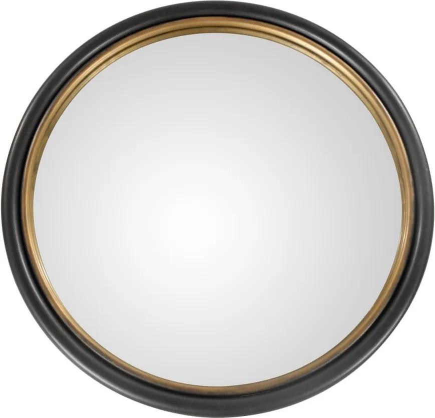 Oglinda rotunda neagra/aurie din metal 65 cm Mirroir Zago