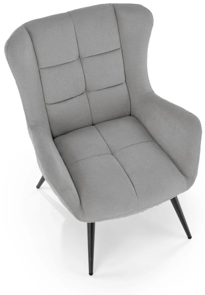Fotoliu Byron stofa gri H92 cm