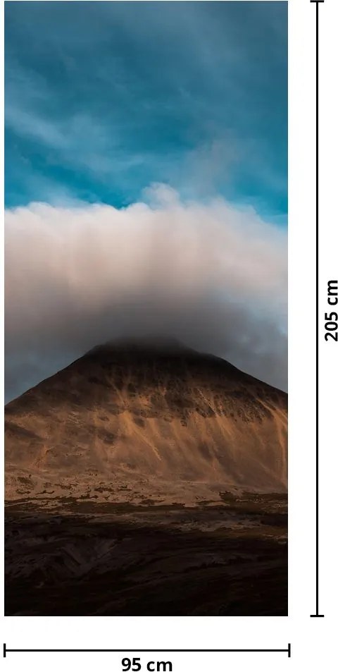 Fototapet pentru ușă - Nor deasupra crestei montane (95x205cm)