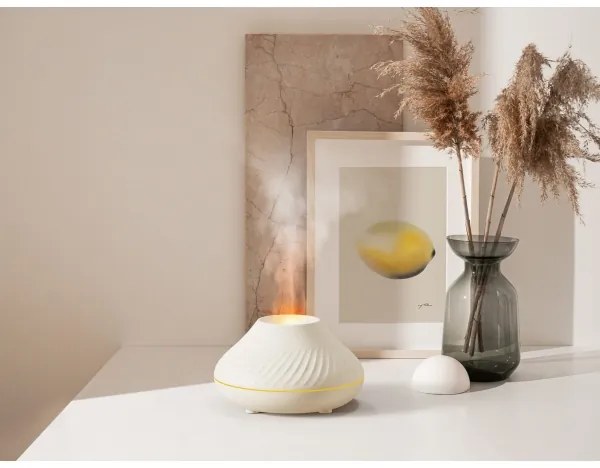 Difuzor LED RGB de arome cu funcție de imitare a flăcărilor LED/6,5W/5V 130ml alb