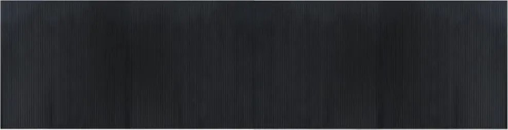 vidaXL Covor dreptunghiular, negru, 100x400 cm, bambus