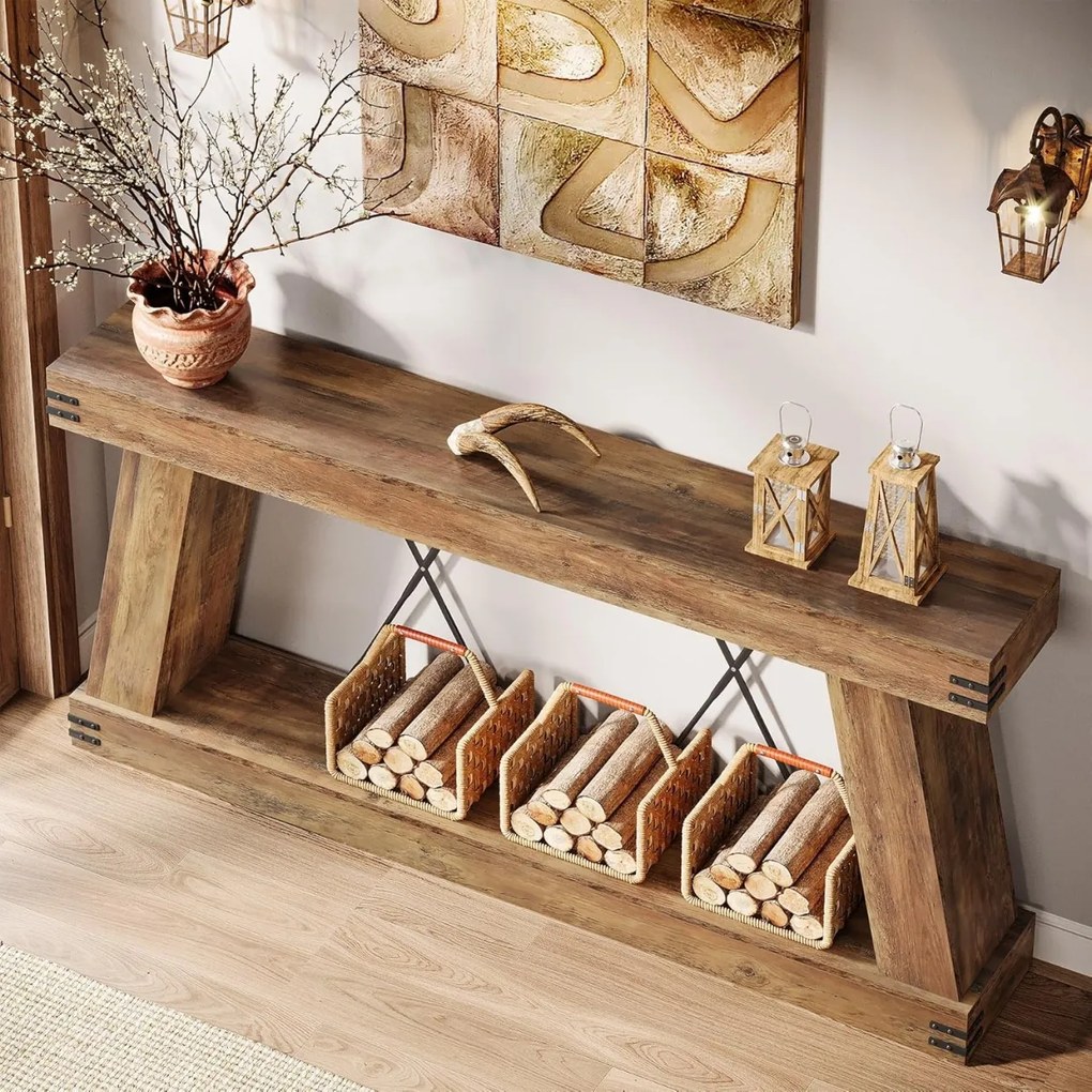 MAM32 - Masa Consola, 180 cm, masuta hol, living, dining, dormitor - Maro