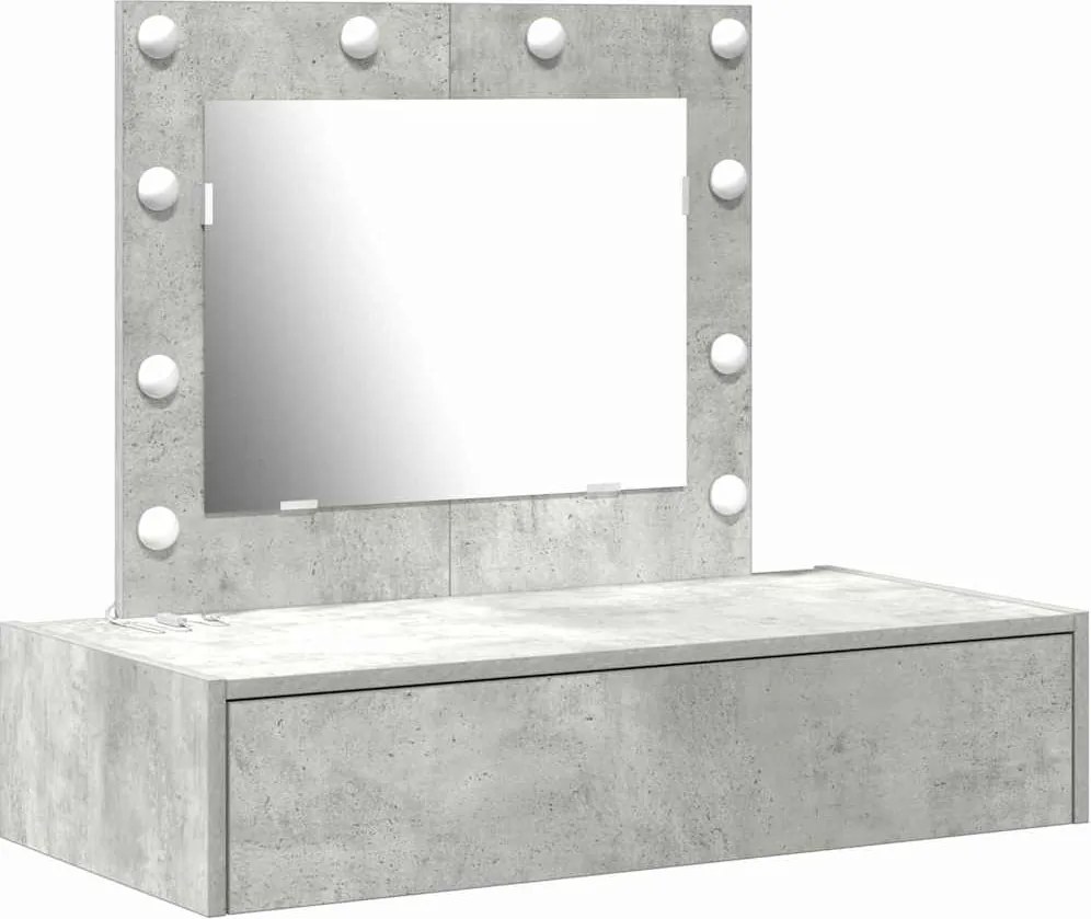 vidaXL Masă de Machiaj cu sertar Gri 83 x 40 x 70 cm Lemn compozit