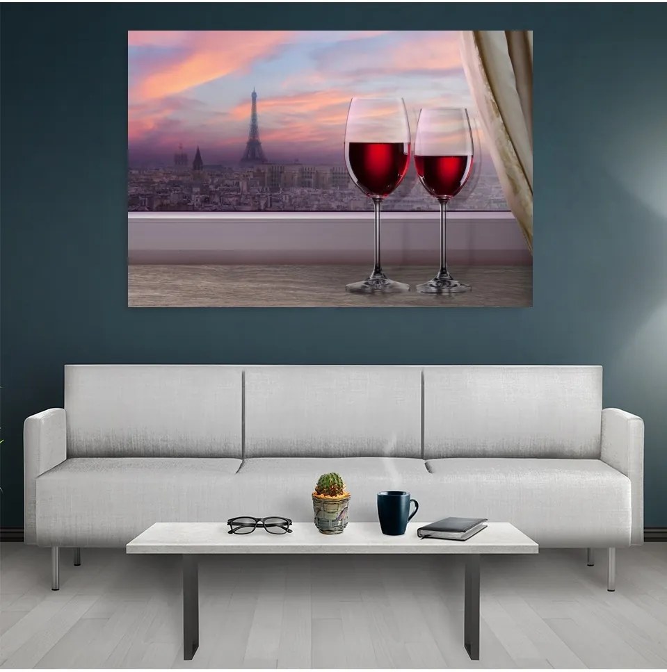 Tablou canvas Paris Wine 120x80 cm