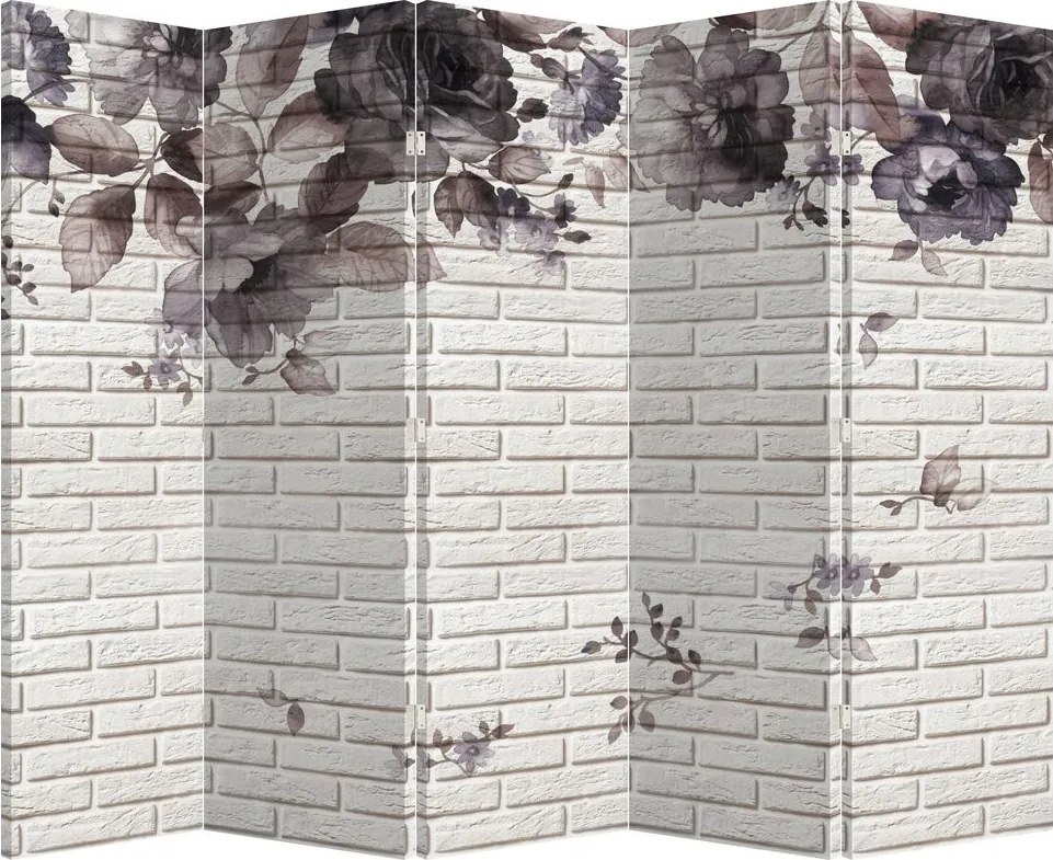 Paravan - Perete și buchet (210x170 cm)