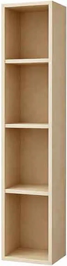 Dulap coloana mare suspendat KolpaSan Storia cu rafturi 28x150 cm finisaj lemn acacia