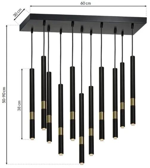 Lustră pe cablu MONZA 11xG9/7W/230V