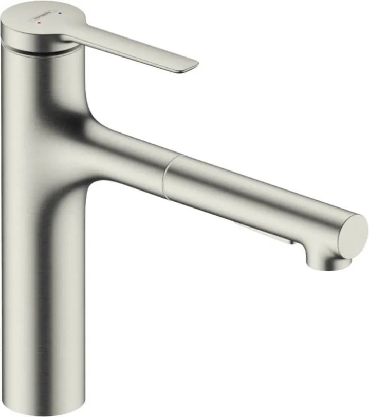 Baterie bucatarie cu dus extractibil crom periat Hansgrohe Zesis M33 160 sBox lite cu 2 jeturi