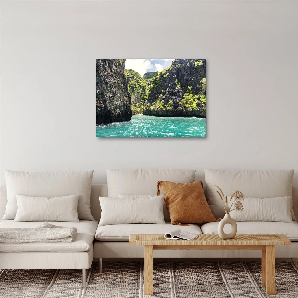 Tablou cu râu montan (70x50 cm)