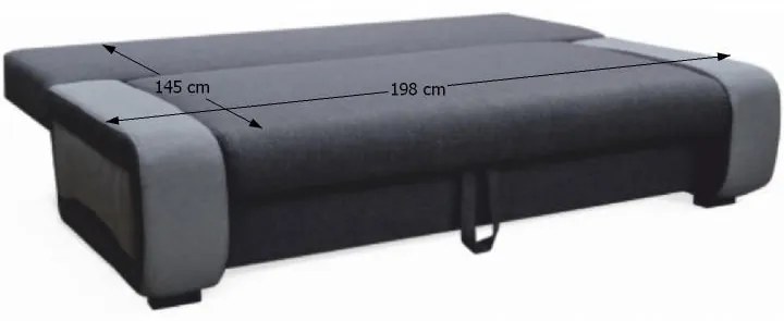 Zondo Canapea trei locuri Borril (gri). 779033